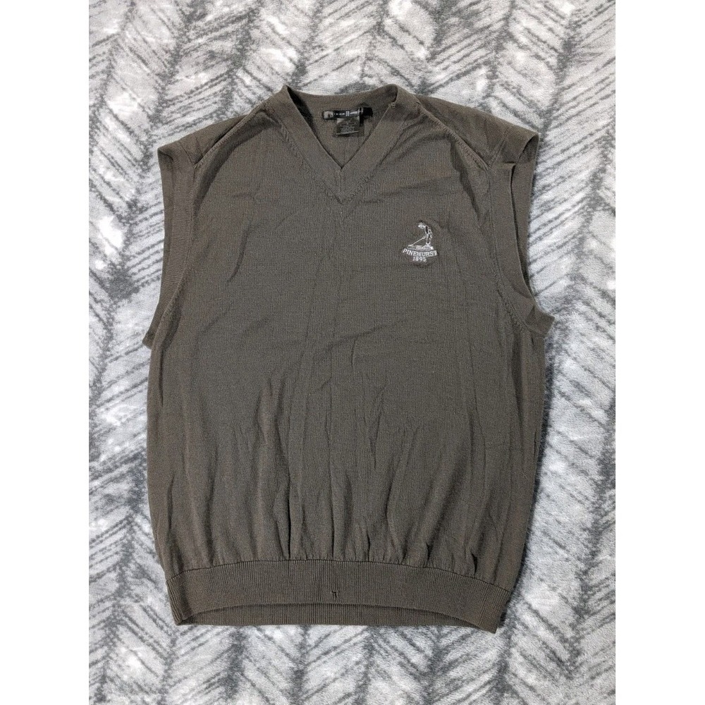 Tiger Woods Nike Lightweight Wool Sweater Vest Pinehurst Putter Boy Mens Medium